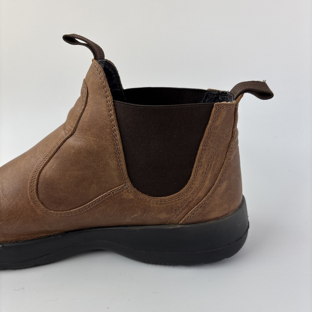 Naot Ankle Boot Brown Leather Chelsea Flint Slip On Pull Tabs Comfort - Picture 3 of 12
